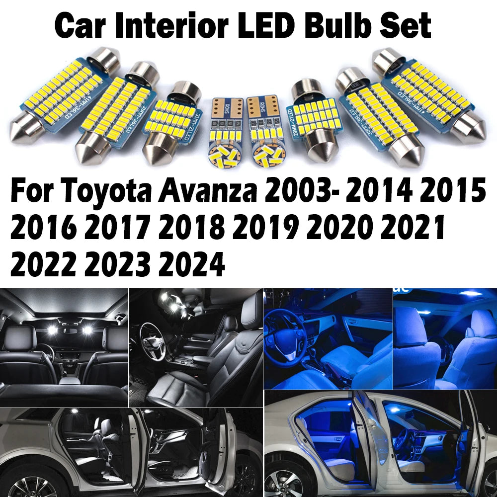 LED Interior Light Kit for Toyota Avanza 2003- 2018 - Canbus Dome Map Door Trunk Bulbs | AUTOKITSHOP
