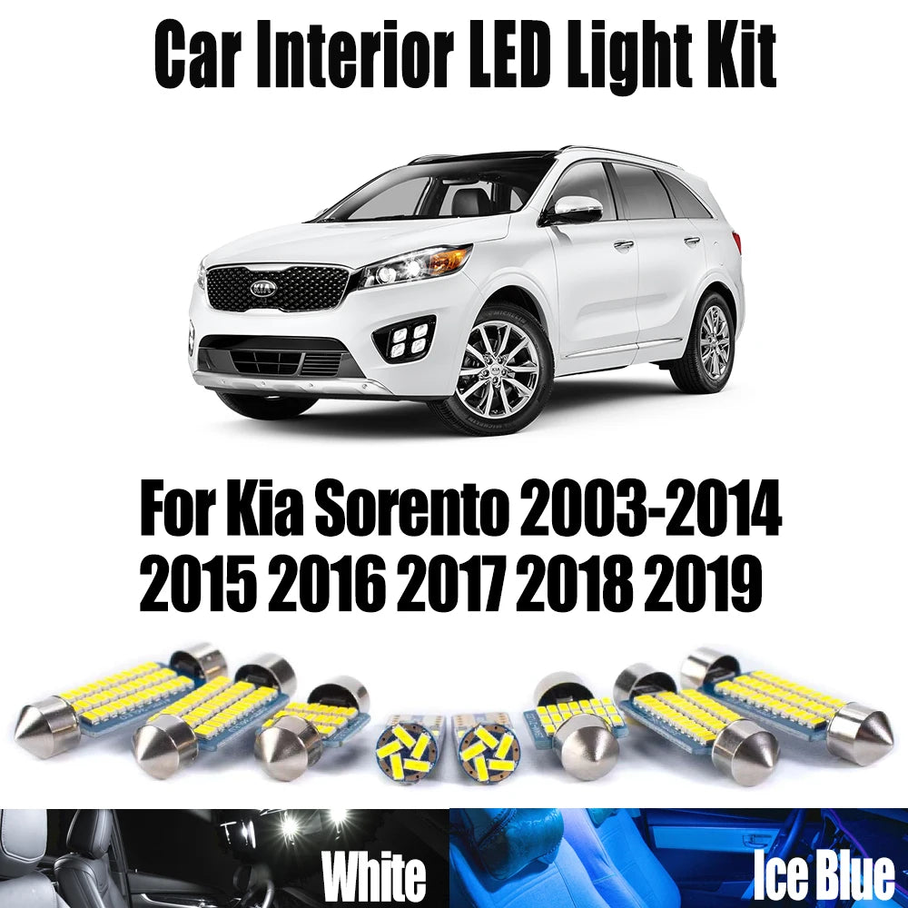 LED Interior Light Kit for Kia Sorento 2003-2016 - Canbus Dome Map Door Trunk Bulbs | AUTOKITSHOP