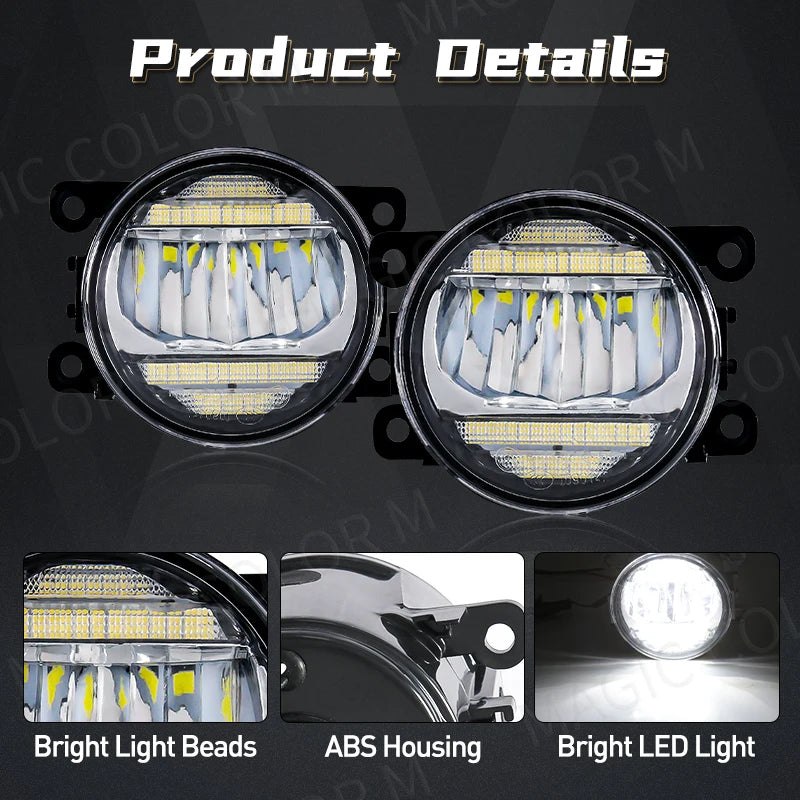 2in1 Car LED Fog Light DRL Daytime Running Lamp For Honda Accord CR-V Civic For Toyota Cor | AUTOKITSHOP