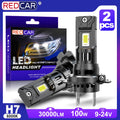 30000LM H7 LED Car Headlight CANBUS Light Mini 1:1 Size Wireless High Quality H7 LED Light