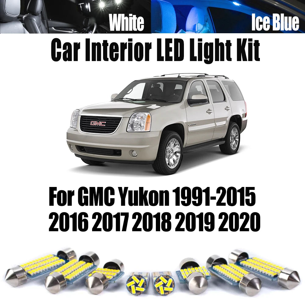 LED Interior Light Kit for GMC Yukon 1991- 2017 - Canbus Dome Map Door Trunk Bulbs | AUTOKITSHOP