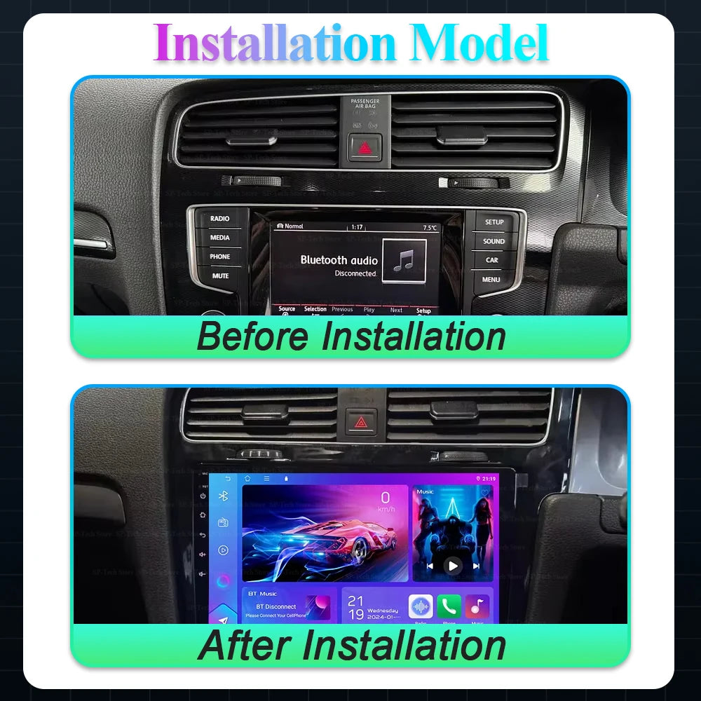 Ainavi Car Radio For Volkswagen Vw Golf 7 Mk7 Gti 2012-2021 Android Auto Multimedia Gps Wi | AUTOKITSHOP