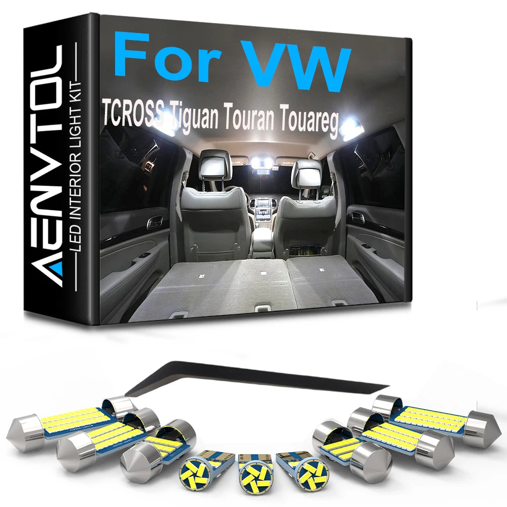 LED Interior Light Kit for Volkswagen VW TCROSS C11 Tiguan 5N AD1 Touareg 7L 7P Touran 1T1 1T2 1T3 5T1 car roof Light...