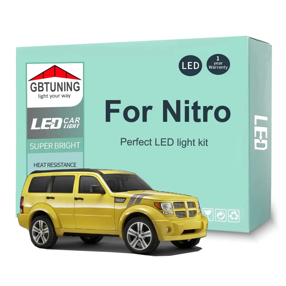 10-Piece LED Interior Light Kit for Dodge Nitro - Canbus Error-Free Bulbs | AUTOKITSHOP