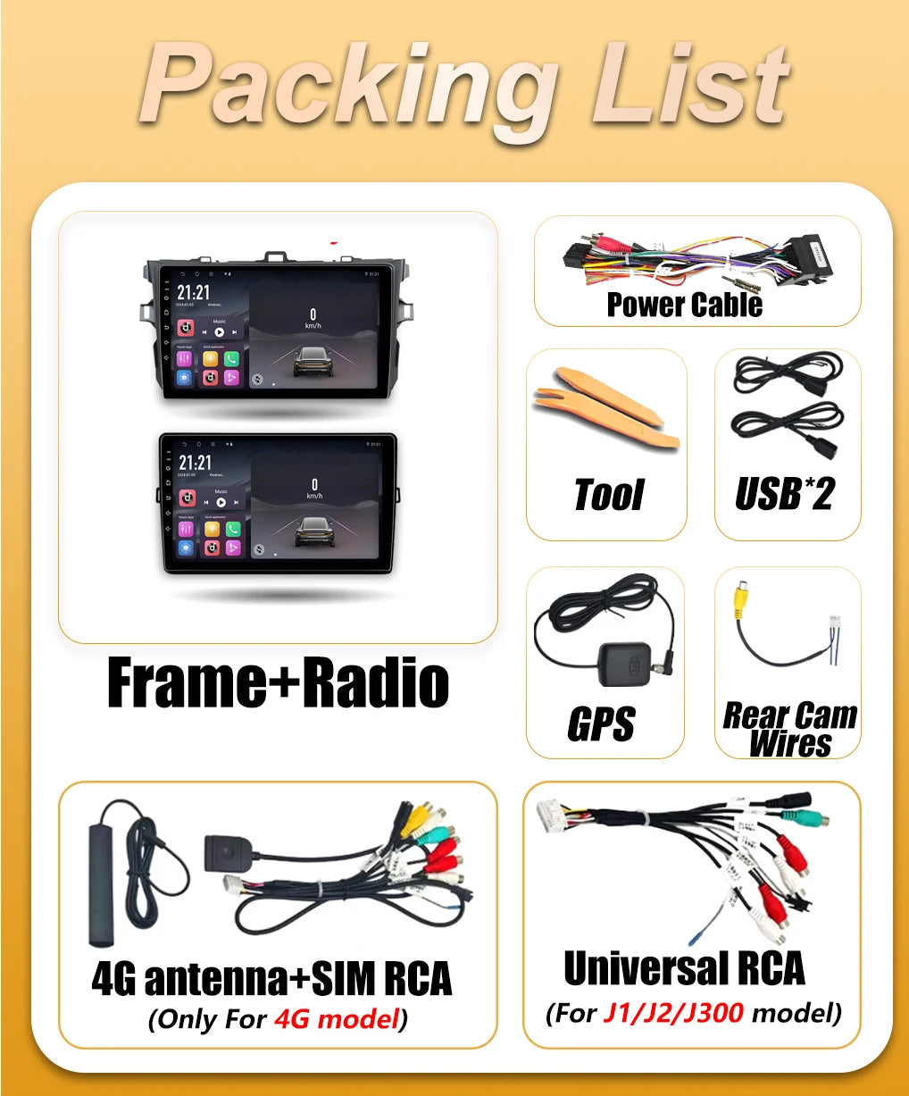 Android 16 Auto Car Radio For Toyota Corolla E140 E150 Auris 2005 - 2013 GPS Navigation Ca | AUTOKITSHOP