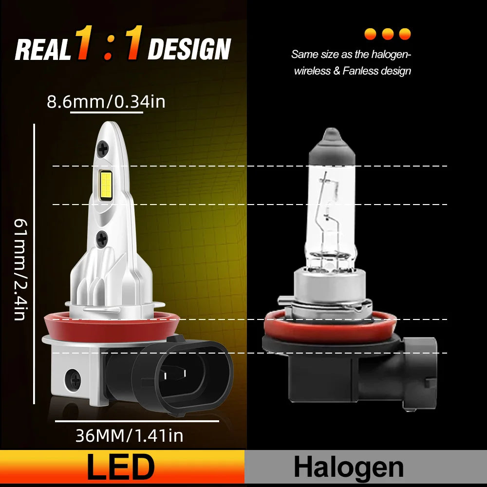 2/4Pcs LED Bulb Headlight Wireless 160W Auto Light Lamp 6000K For NISSAN LEAF ZE1 Hatchbac