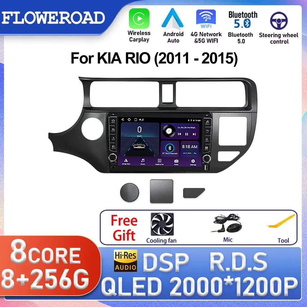 Android 15 Car Radio for KIA K3 RIO 2011 2012 2013 2014 2015 Carplay Multimedia Player Ste | AUTOKITSHOP
