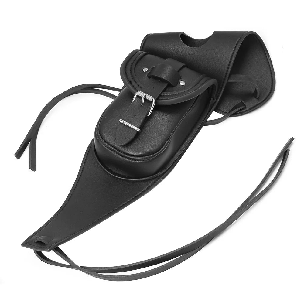 Motorcycle PU Leather Fuel Gas Tank Dash Console Center Pouch Bag Pad Cover For Harley Sportster - Automotive LED Light