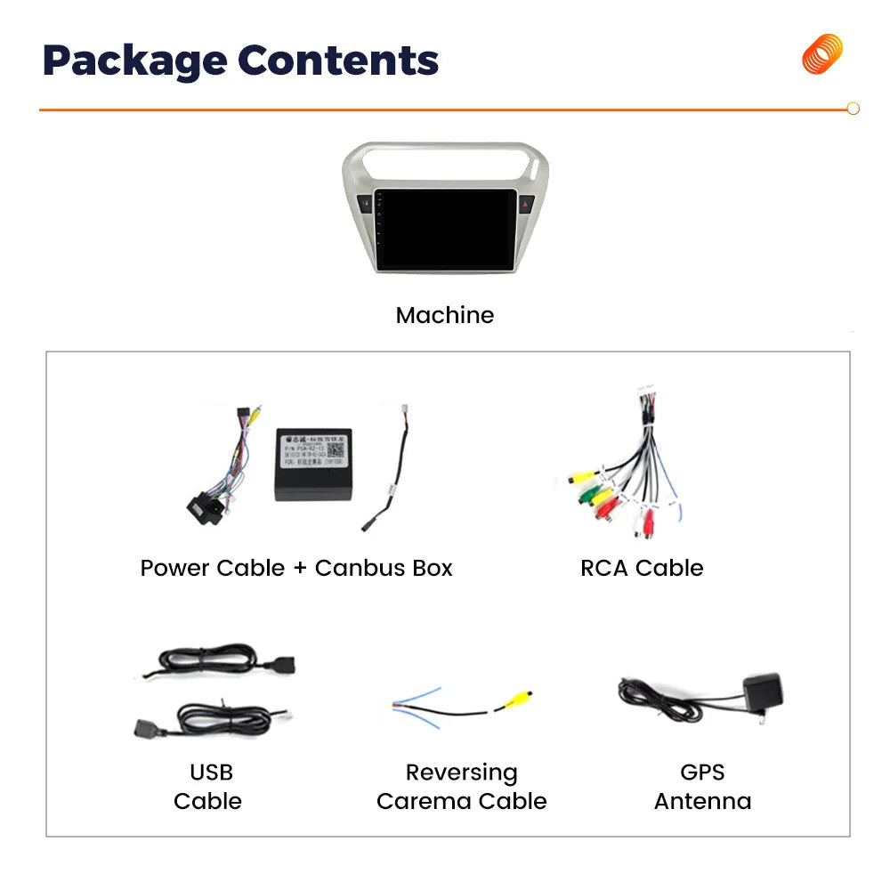 Wireless Carplay Android Auto For Peugeot 301 2013-2016 Android 14 Car Radio Multimedia Pl