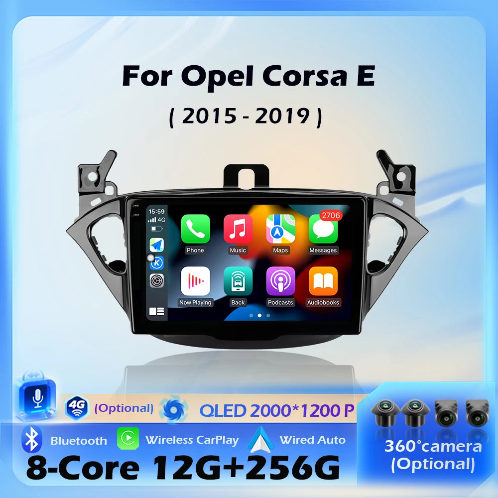 Android 16 For Opel Corsa E 2015 -2019 Car Radio Multimedia Video Player Navigation GPS Wi