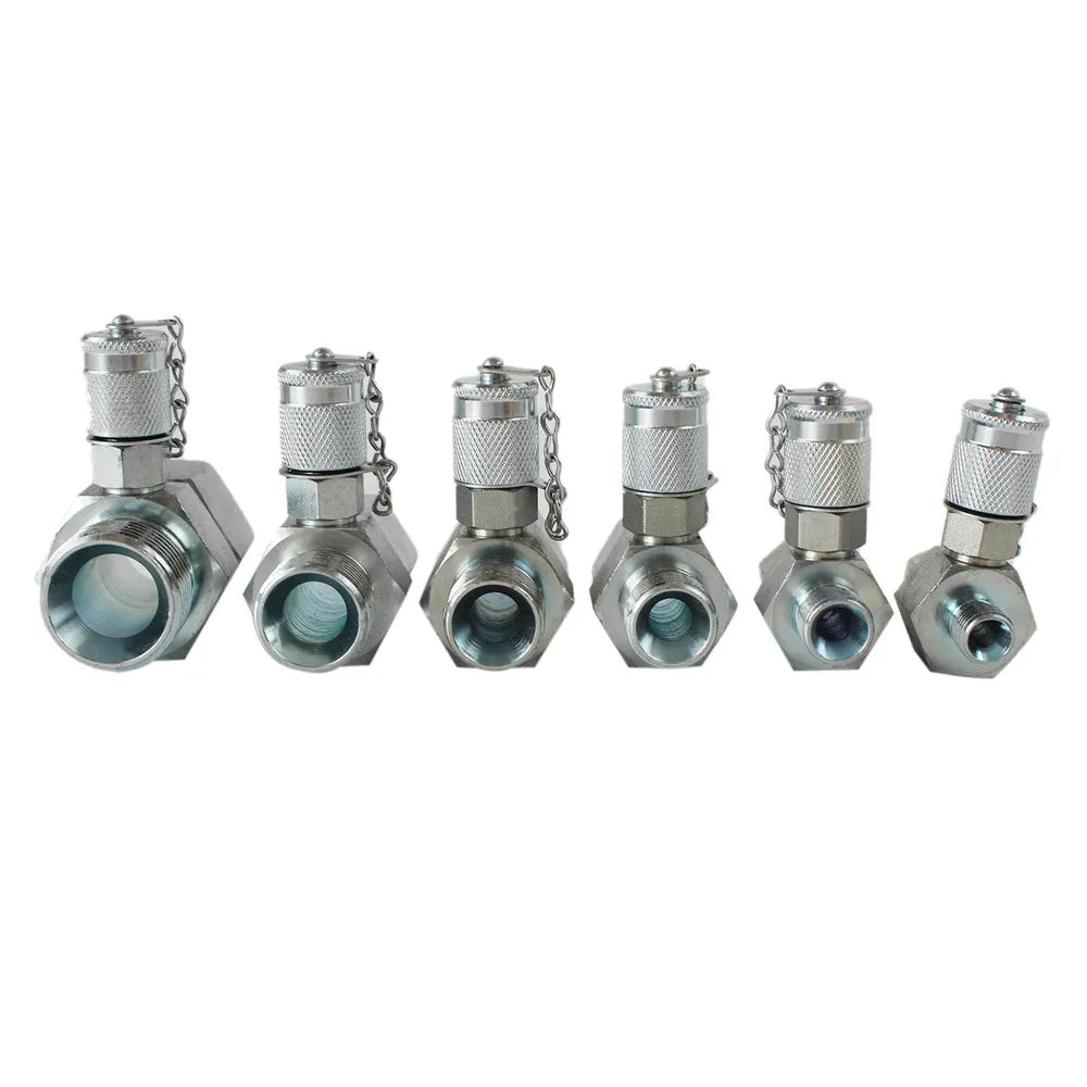 Hydraulic Swivel Run Tees Tester Coupling Set Hydraulic Tee Connectors for Excavator Const