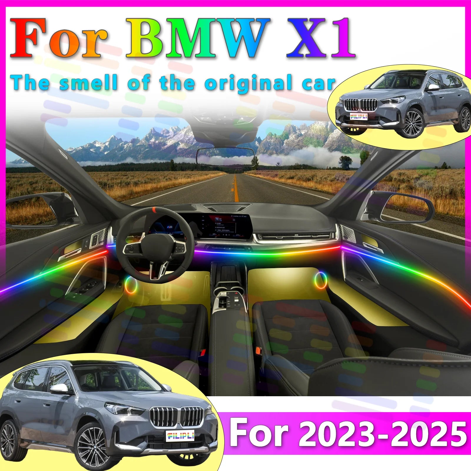 RGB - Ambient Light - for BMW U11 X1 - App Control - Car Interior Lighting | AUTOKITSHOP