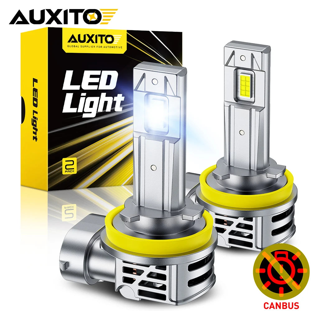 AUXITO 2Pcs H7 H11 Led Canbus H8 HB3 9005 HB4 9006 Led Headlights Mini Max Lumen 30000LM 70W Automobiles Auto Lamp 6500K White