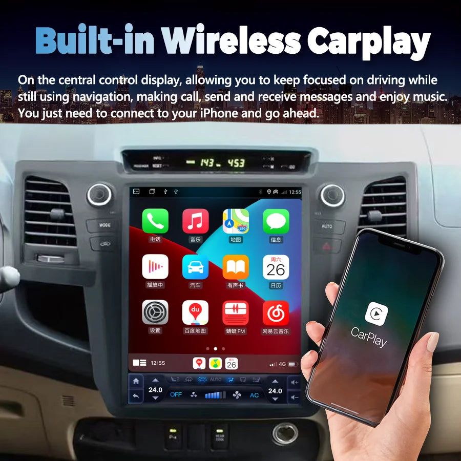 Android Vertical Screen Car Radio For Toyota Fortuner Hilux 2012- 2015 Gps Navigator Auto  | AUTOKITSHOP
