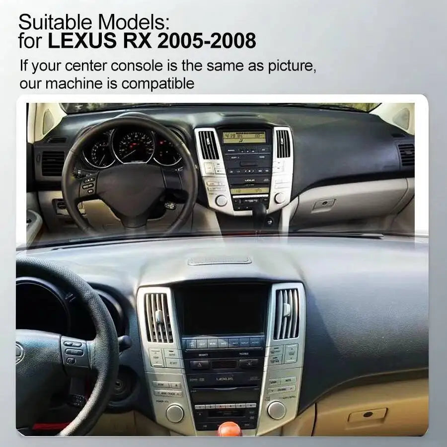 8+128G Android 15 IPS Screen Car Radio GPS Navigation Player For Lexus RX300 RX330 RX350 R