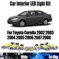 10-Piece LED Interior Light Kit for Toyota Corolla 2002- 2005 - Canbus Dome Map Door Trunk Bulbs | AUTOKITSHOP
