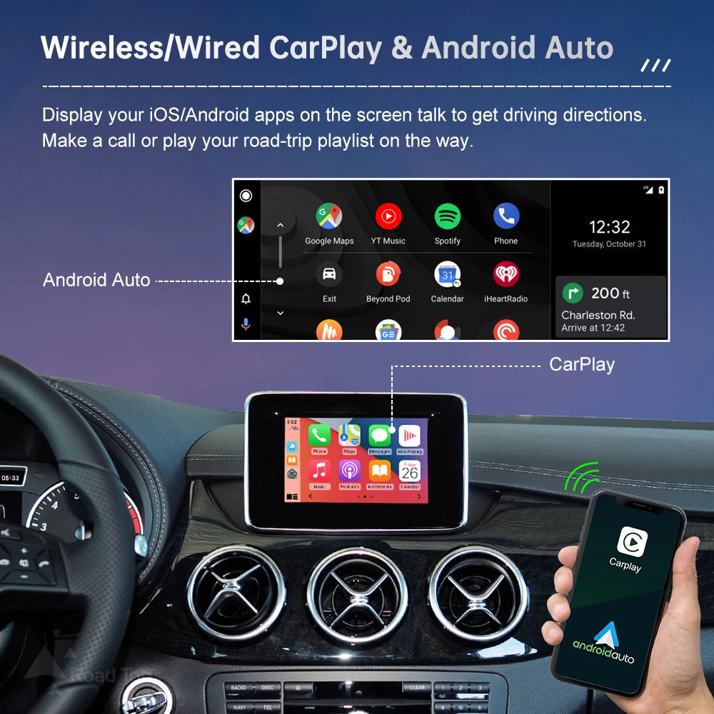 Wireless CarPlay for Mercedes Benz B C Class W246 W176 GLK W204 X204 NTG4.5 Plug and Play  | AUTOKITSHOP