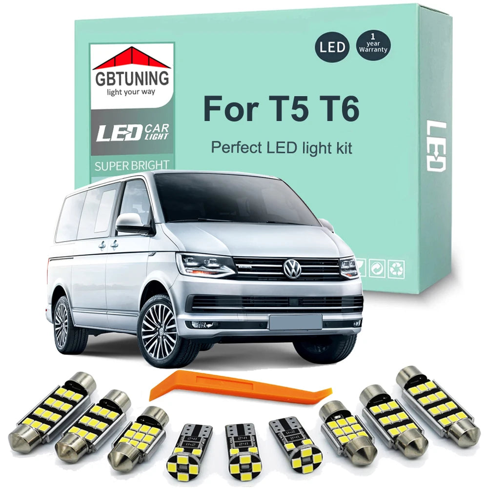 LED Interior Light Kit for VW Volkswagen Transporter Multivan Caravelle T5 T6 Sharan Touran - Canbus Error-Free Bulbs...