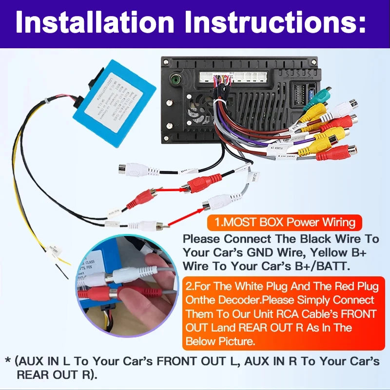 Car Stereo Radio Optical Fiber Decoder Most Box For Benz B200 ML SL SLK R350 C W203 CLK W2