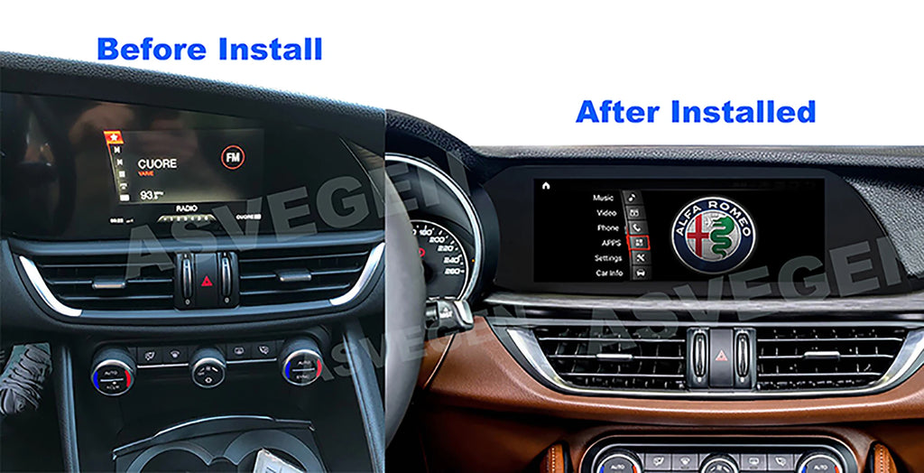 10.25" Android Radio for Alfa Romeo Stelvio Giulia 2020-2024 Wireless CarPlay Android Auto