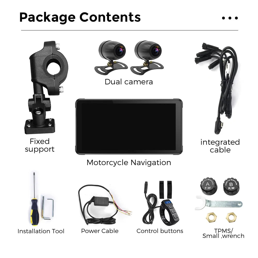5.5 Inch Portable Motorcycle LCD IPX7 Waterproof For Wireless Carplay Android Auto Moto On