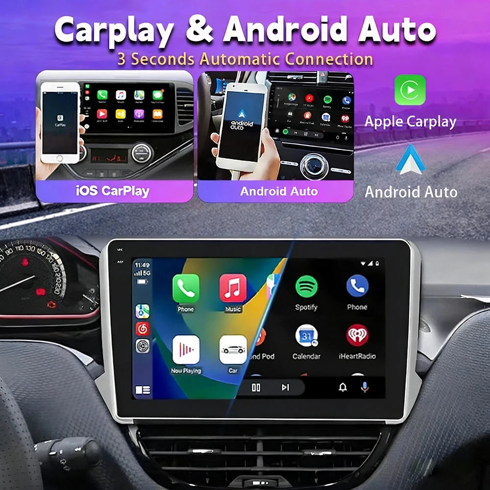 Car Radio For Peugeot 2008 208 Series 2012 - 2018 Android 16 GPS Navigation Carplay Multim