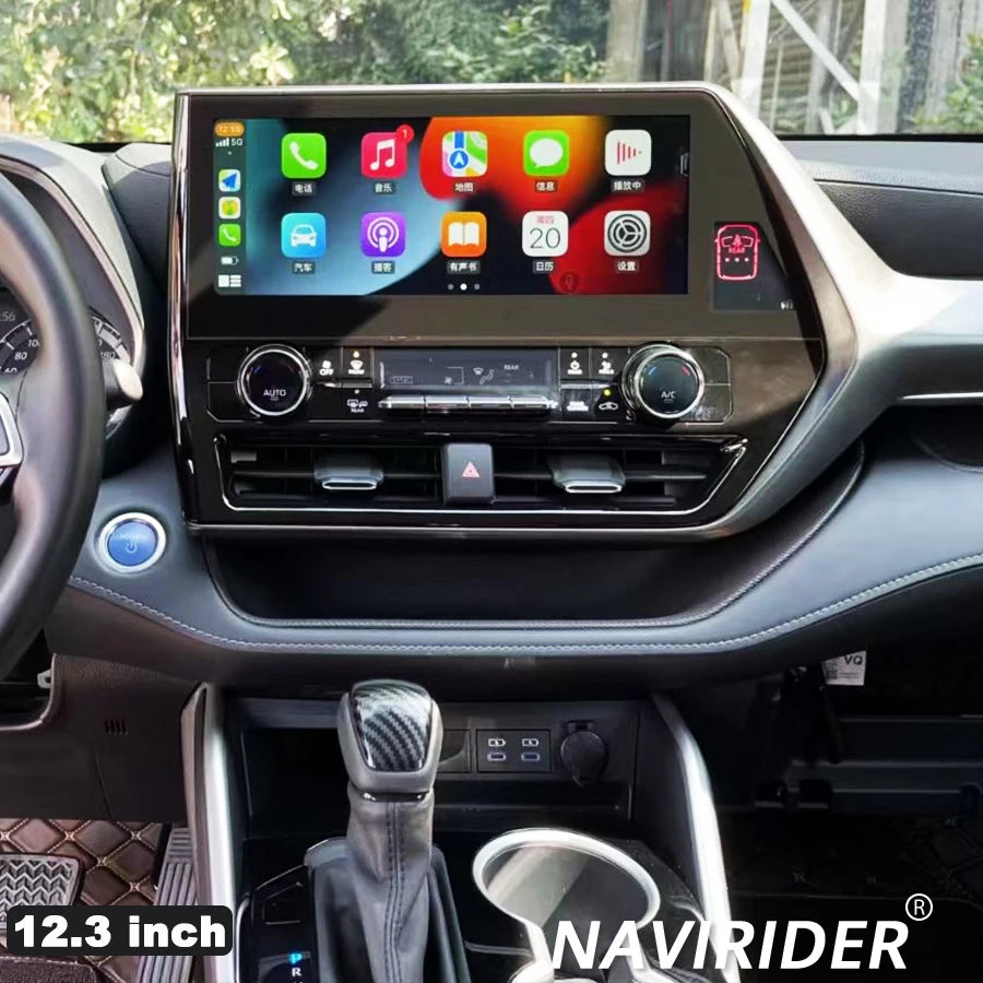 Auto Radio Stereo12.3inch GPS Carplay For TOYOTA Highlander Crown Kulger Gxl 2021 2022 202