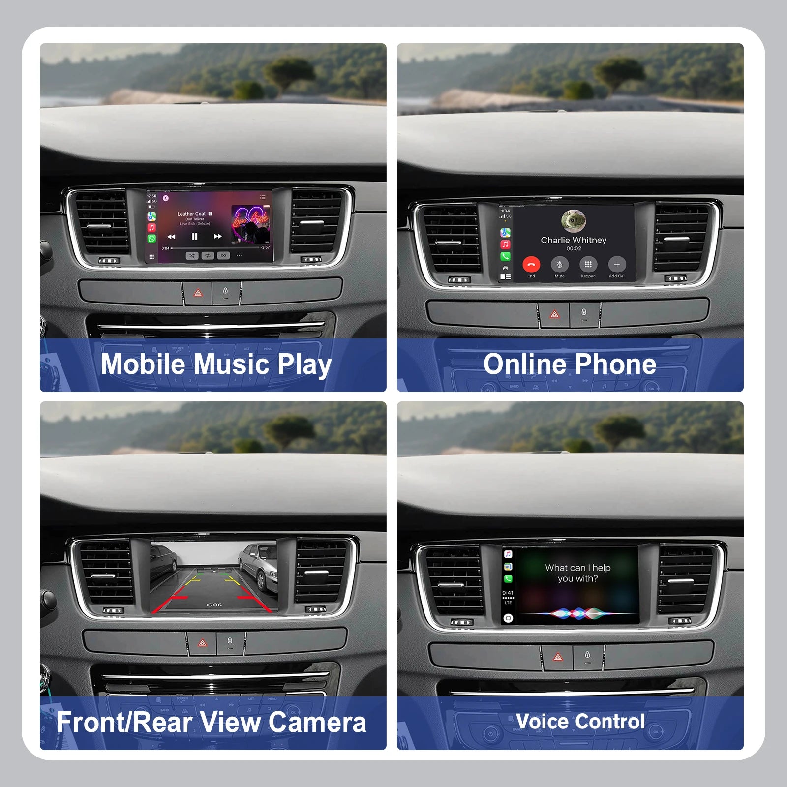For Cristaux SMEG Picasso C4 C5 DS4 DS3 DS5 308 508 5008 3008 Wireless Carplay Android Aut