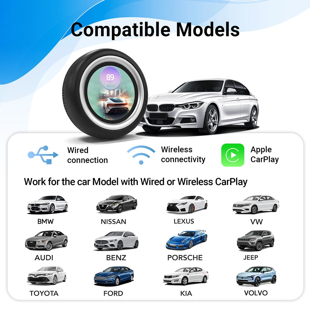 LEXXSON Ai Box Wireless Carplay Android Auto Adapter Android 13 Play Store Netflix Youtube | AUTOKITSHOP