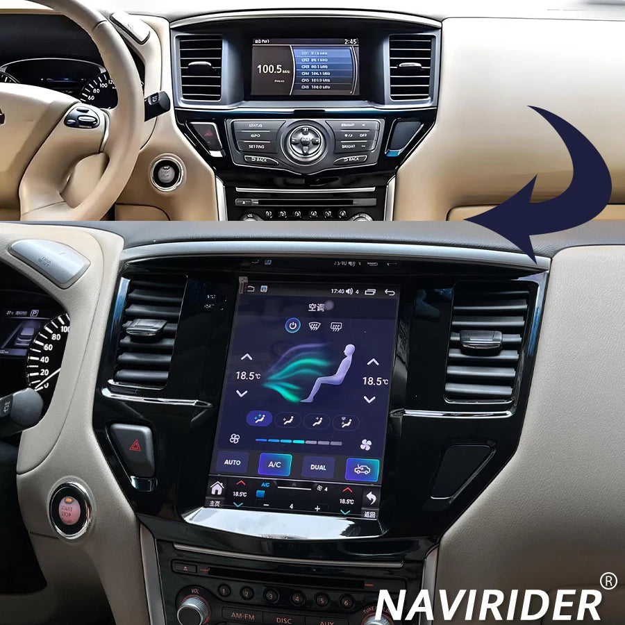 4G HU For Nissan Pathfinder 2012-2019 Android 15 Car Radio Video Player GPS Navigation 10.