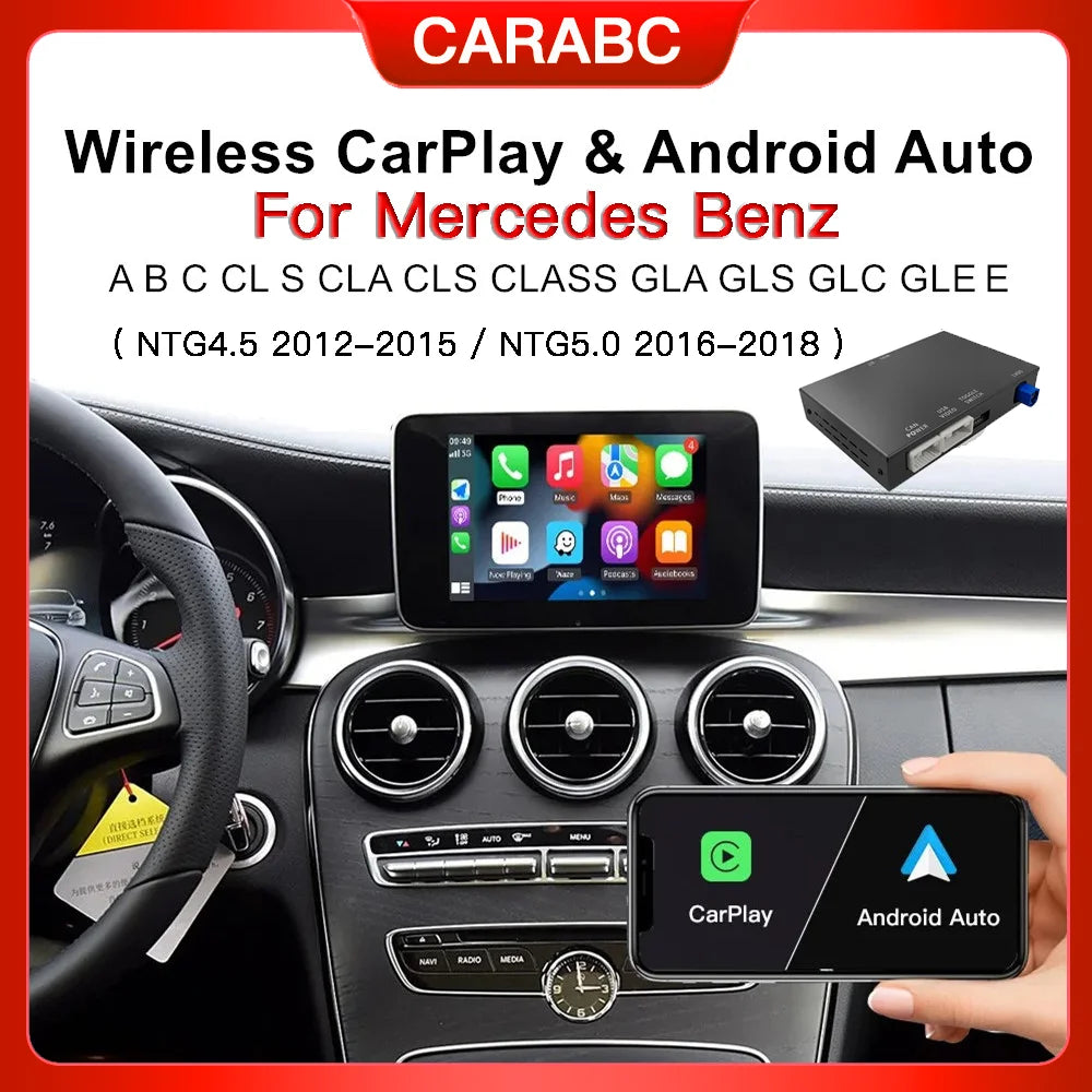 CARABC Wireless Carplay Android Auto Module for Mercedes Benz NTG4.5 NTG5.0 System Compati | AUTOKITSHOP