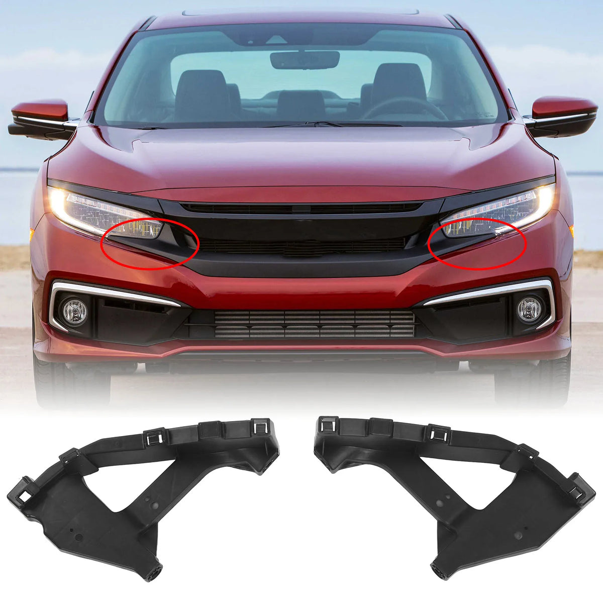 2025 New 2Pcs Car Front Headlight Bracket 71190 TBA A00 Left Right Headlight Mou for CIVIC A00 - Automotive LED Light