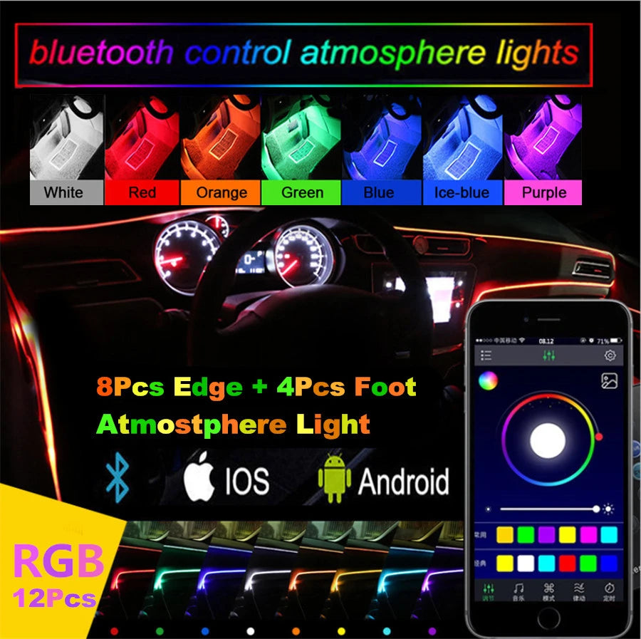 RGB - Atmosphere Lamp - App Control - Car Interior Lighting