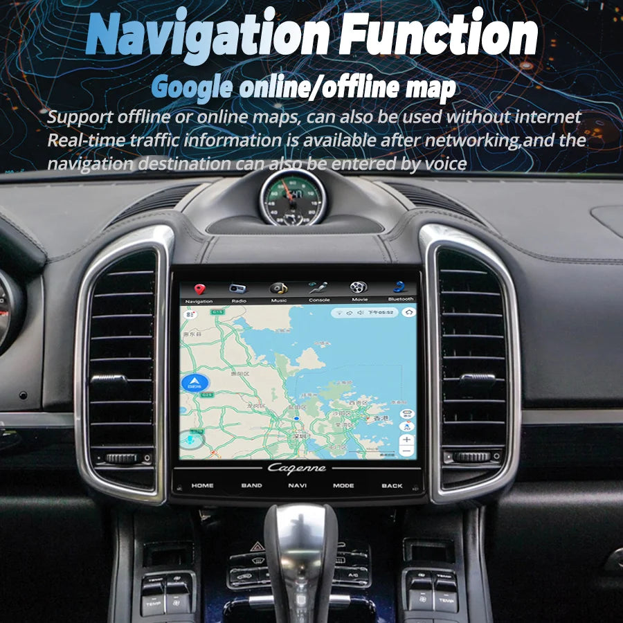 8.4 Inch Android 15 Auto Carplay For Porsche Cayenne 2011-2017 Multimedia Video Player Ste | AUTOKITSHOP