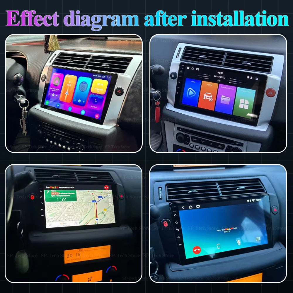 Android 16 Car Radio 2 Din For Citroen C4 C-triomphe Quatre 2004-2014 Multimedia Video Pla | AUTOKITSHOP