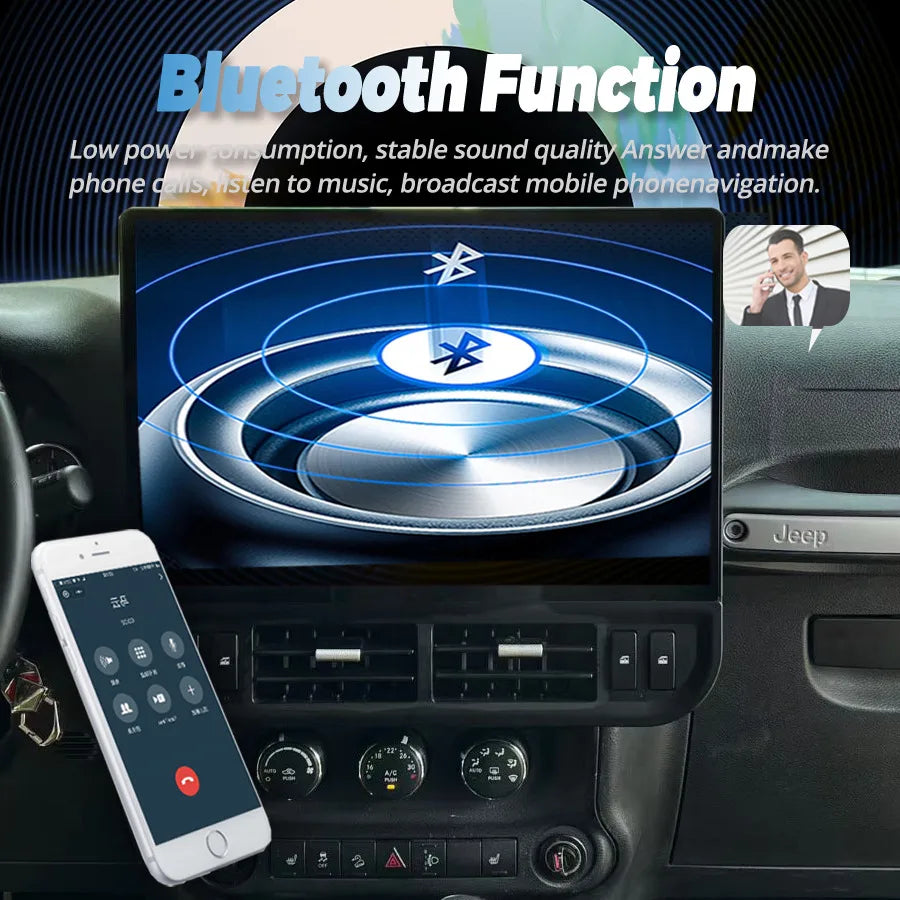 16.8" Android Touch Screen For Jeep Wrangler 2011-2017 Multimedia Video Player Carplay Car | AUTOKITSHOP