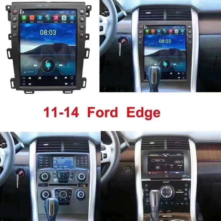 Carplay 4G SIM Radio Android For Ford EDGE 2009-2013 Qled Vertical GPS Navi Head Unit 12.1