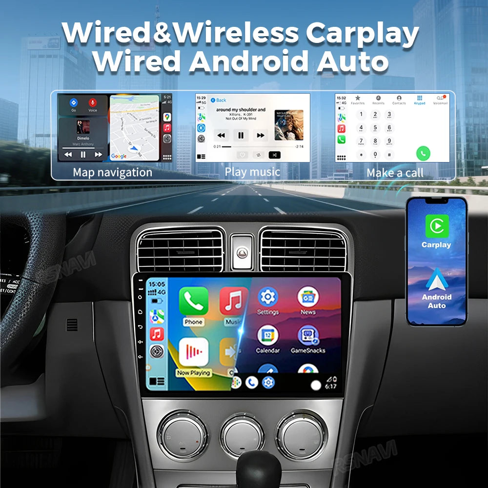 Android 16 For Subaru Forester SG 2002 - 2008 2K QLED Android Car Radio Multimedia Video P