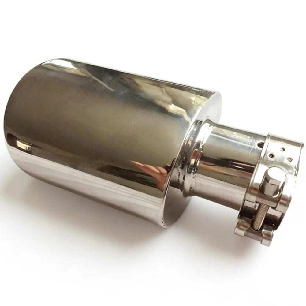 Ellipse Stainless steel vehicle refitting universal general muffler tail throat Car modification - Automotive LED Light