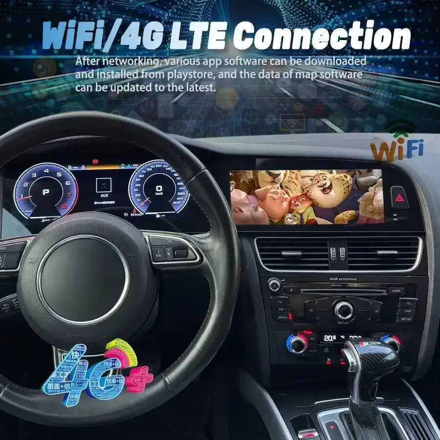 12.3+10.25" Dual Screen For Audi A4 A5 A4L S5 B9 RS4 RS5 Q5 2009-2016 Carplay Car Android  | AUTOKITSHOP