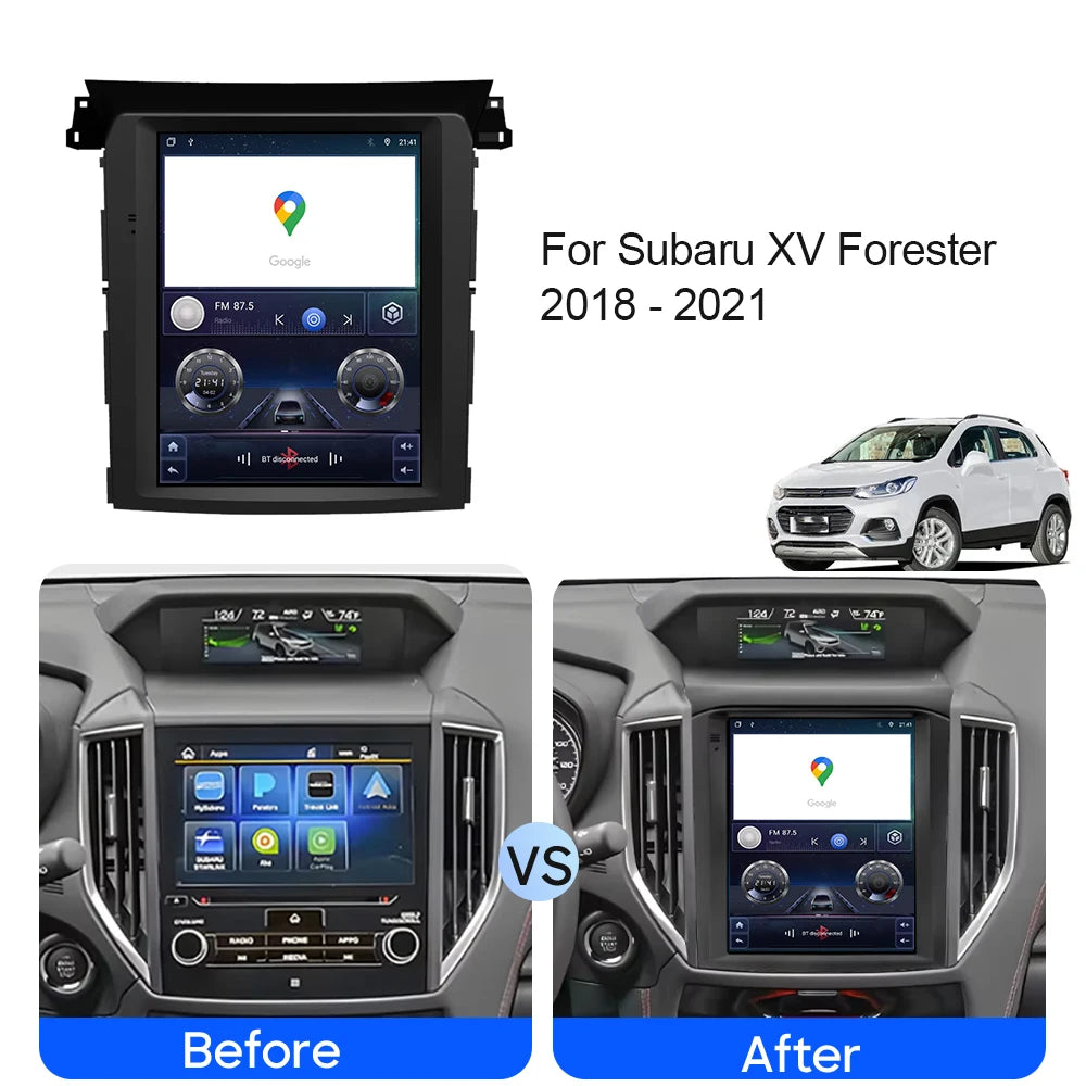 Android 16 9.7 inch For Subaru XV Forester 2018-2021 Car Radio For Tesla Style Screen Mult