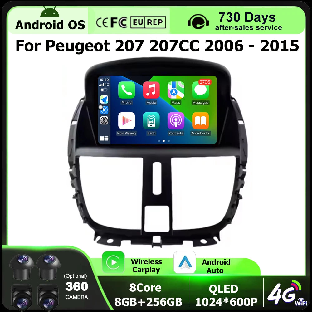 7 Inch Car Radio Multimedia Video Player GPS Navigation Tools For Peugeot 207 207CC 2006-2