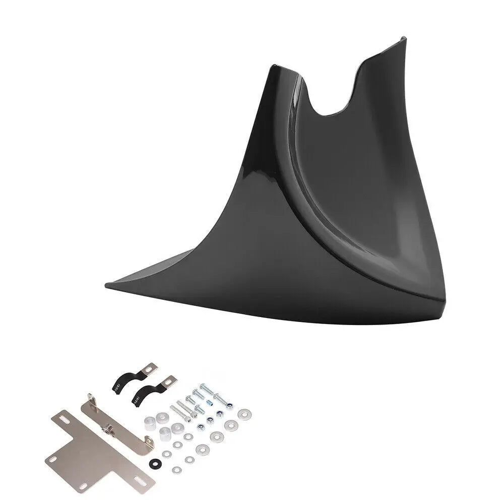 Motorcycle Gloss Black Chin Lower Fairing Front Spoiler Air Dam Cover For Harley Touring Fatboy  - Automotive LED Light