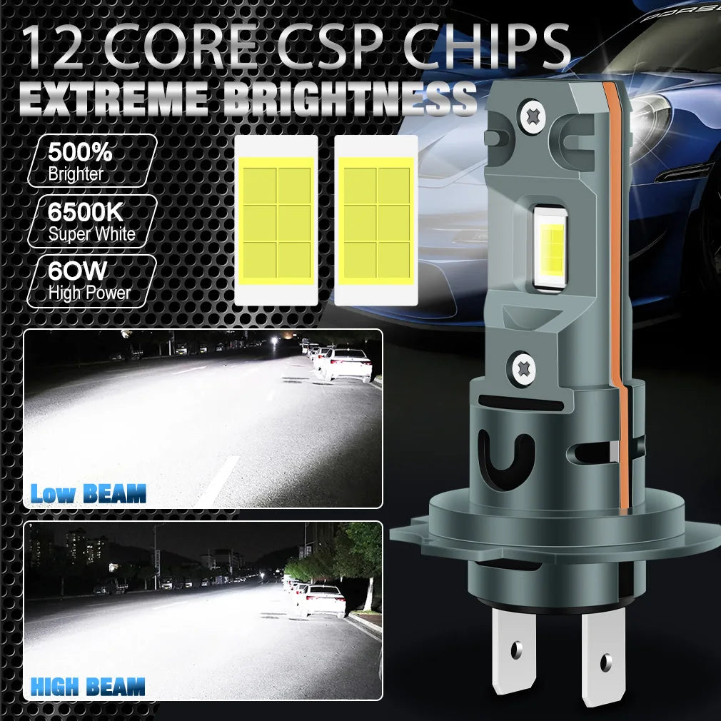 XSTORM H7 LED Light Bulbs 9005 9006 H7 LED Headlight Canbus 150W 2000LM CSP Car Headlamp D