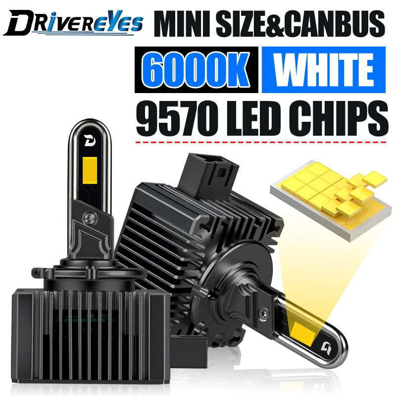 D1S D3S LED Xenon Bulb HID 1:1 Car Headlight D3R D1R D2S D4S 30PC 9570 CSP Canbus LED Turb