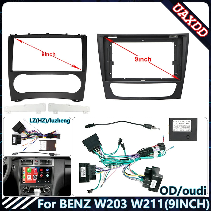 For 1999-2009 BENZ W203 W211 9INCH DVD Stereo Audio Screen Multimedia Video CD Player MP3