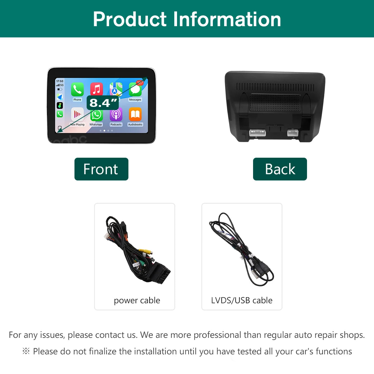8.4 Inch Touch Screen Wireless Carplay Android Auto For Mercedes-Benz GLE/GLS W166 2013-20 | AUTOKITSHOP