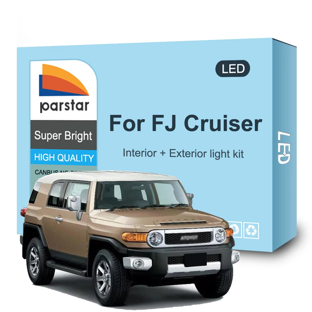 LED Interior and Exterior Light Kit For Toyota FJ Cruiser 2007-2022 Headlight Turn Signal Lamp Parking Brake Reverse Light Bulb