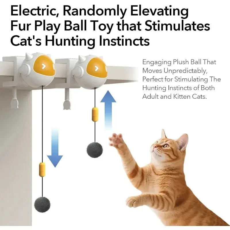 Can Be Raised and Lowered Hair Balls Electric Cat Balls New Interactive Cat Toys Pet Toys Self-h - Automotive LED Light