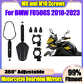 M8 M10 Folding Motorcycle Rearview Mirrors Off Road Adv Wide Side Mirror With Screw For BM